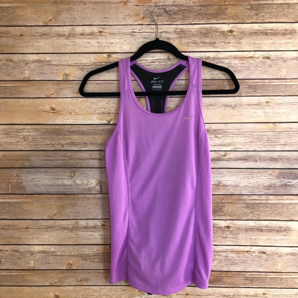 Nike Dry Fit Razorback Workout Tank XS purple
